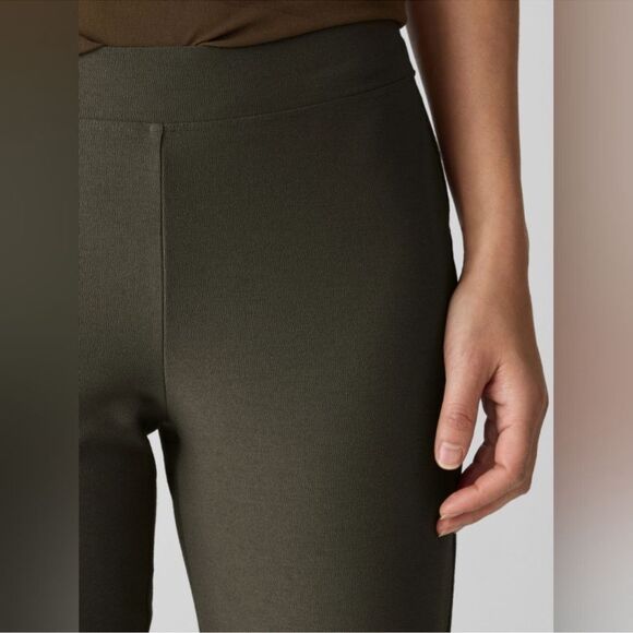 EILEEN FISHER Washable Stretch Crepe Pant Green Women’s Size 2X - Picture 3 of 10